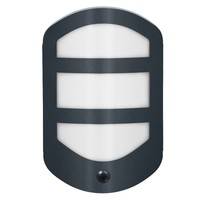 Led Wandleuchte Dunkelgrau Osram 3000 K IP44 Sensor H:28,3 Cm Wandlampe Balkon