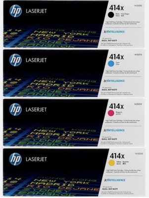 #ad HP 414X High Yield Toner Set 4 Pack W2020X–W2023X – Genuine Sealed $482.50