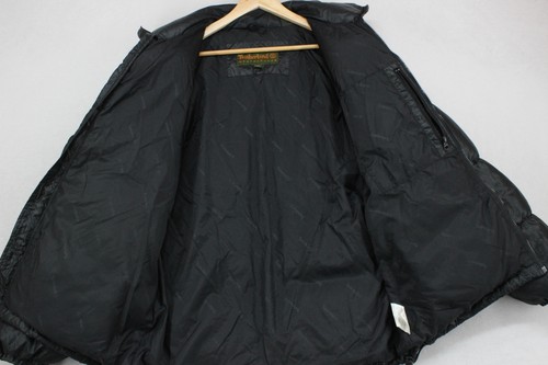 Vintage Timberland Puffer Jacket Mens Size M Black Down Fill Full Zip 90s - Picture 4 of 14