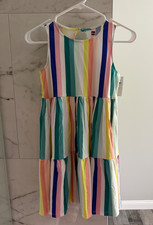 NWT Tea Collection Girls Multi Color Striped Sundress Size 12
