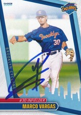 Marco Vargas Signed IP 2025 Brooklyn Cyclones Card #29 NY Mets #17 Prospect!