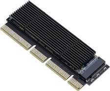 Adapter w/Heat Sink M.2 NVME Key M SSD to PCIE3.0 X16 Connector Expansion Card