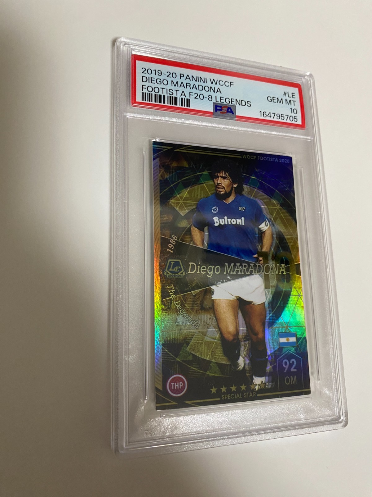 PSA10 DIEGO MARADONA 2019 PANINI WCCF FOOTISTA F20-8 THE LEGENDS LE view 5