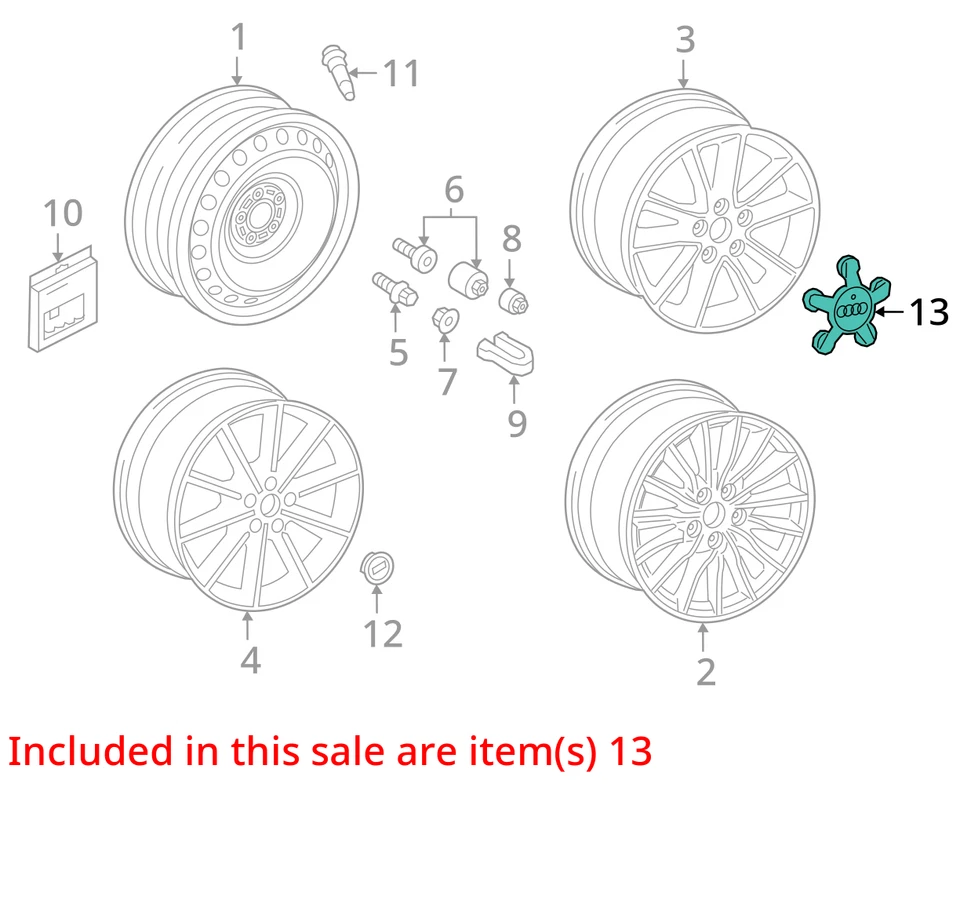 Tapa central llanta Audi A4 2009 B446X Foto 3 de 4