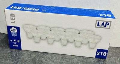 LAP GU10 LED Glühbirne 10er Pack - kaltweiß