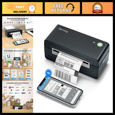 Bluetooth Thermal Shipping Label Printer - 4x6 Inkless Wireless Label Maker for