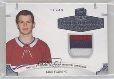 2020 Upper Deck The Cup Rookie Class of 2021 17/49 Jake Evans #2021-JE Patch av1
