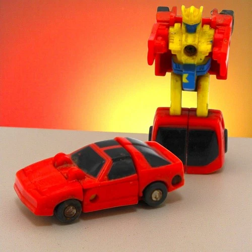 Transformers G1 Micromasters Roadhandler Figure 1989 Red/Yellow Convertible