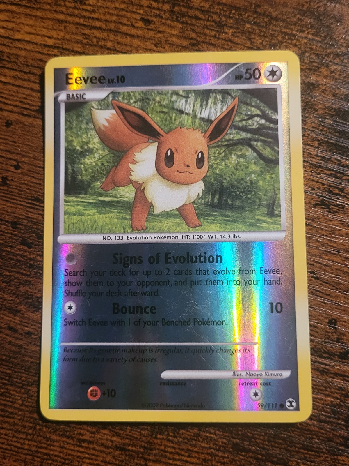 Pokemon Eevee 59/111 Rising Rivals Reverse Holo LP 