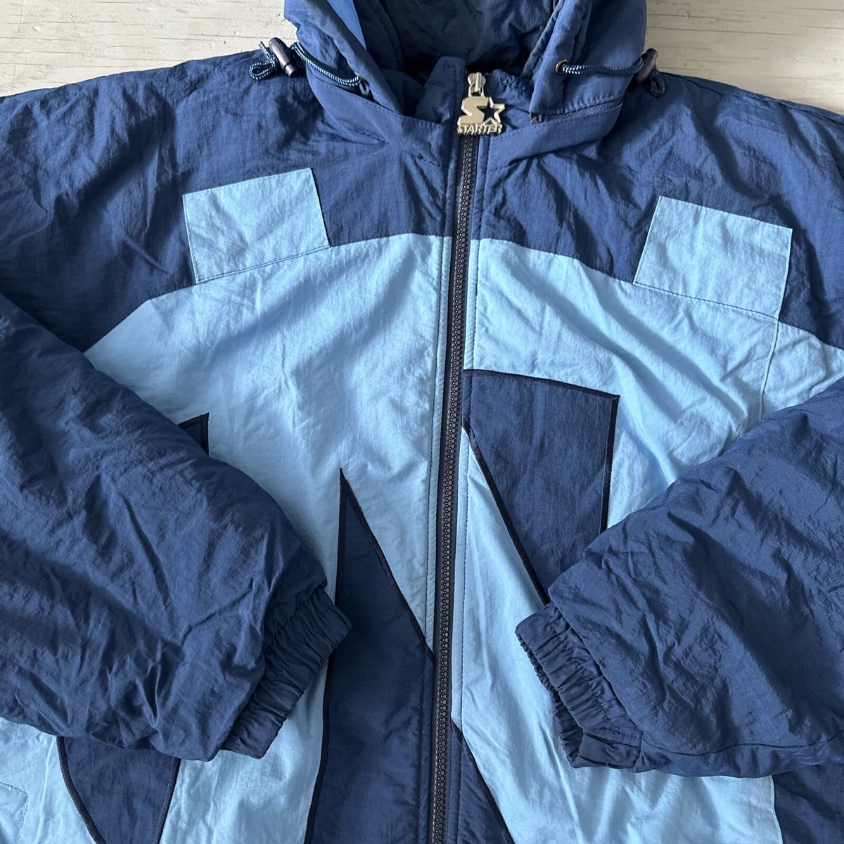 Vintage 90s AOP NCAA North Carolina Tar Heels Starter Parka
