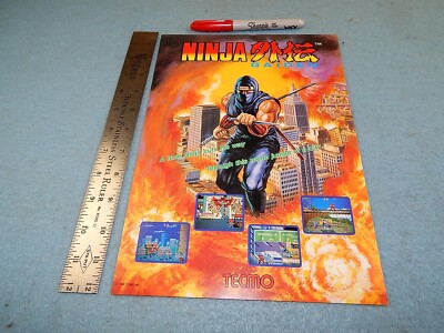 1988 Tecmo NINJA GAIDEN video game advertising flyer