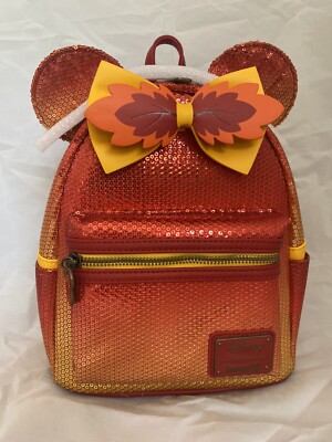 disney fall sequin minnie mouse ombre mini backpack Loungefly Disney Sequin fall Ombre Mini backpack NWT