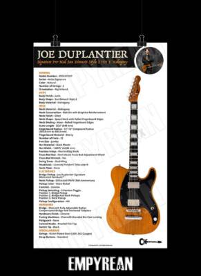 Gojira Joe Duplantier Signature Charvel Mahogany Guitar Specs