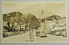 Banff Ave. Alberta, Canada Vintage 1940's Real Photo Unposted Postcard RPPC 5388