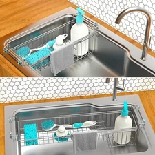 Over The Kitchen Sink Caddy Kitchen Sink Organizer Sponge Holder Stainless