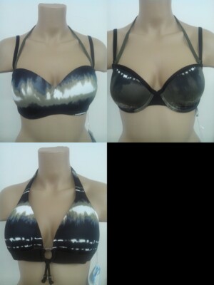 Bikini Oberteil Kwinana Beach Sapph oliv Bandeau Bügel Neckholder Bademode