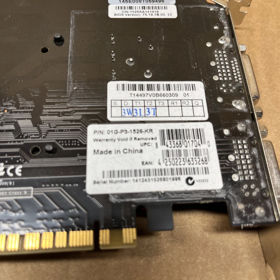 GeForce GT520 1G PCI-E 1GB DDR3 DVI mini HDMI 01G-P3-1526-KR - Image 4 of 4