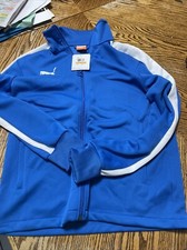 Puma Men's Icon Walk Out Jacket 742433-03 Blue Retro Size SMALL NWT