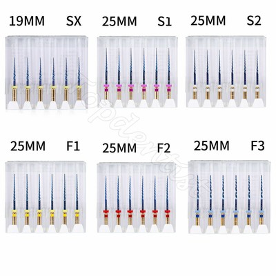 6pcs NiceDen Dental Endodontic Endo Rotary NITI Dateien X-Pro 25MM Gold Taper