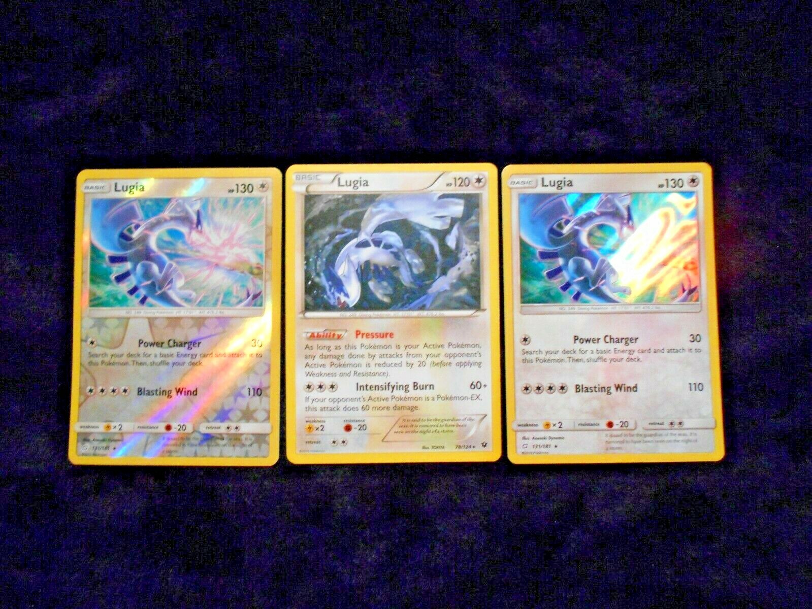 Lugia Holo & Reverse Holo 131/181 Lugia Rare non holo 78/124 Pokemon