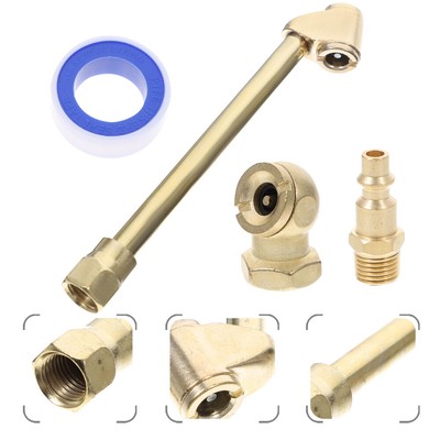  Air Hose Nozzle for Tires Sup Valve Adapter Clamp Kit Compressor Attachments