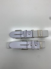 2 Youth White Baseball Softball Adjustable Belts One Size