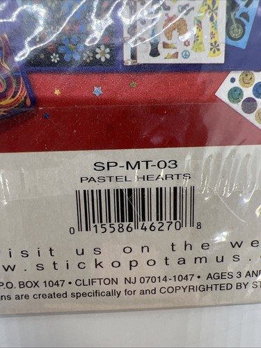 Stickopotamus Prismatic Butterflies Pastel Hearts Binder Stickers NIP Unopened - Picture 15 of 17