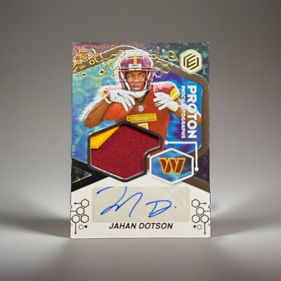 2022 Elements JAHAN DOTSON # 1/25 RPA Jersey EBAY 1/1 RC Proton Xenon Patch Auto