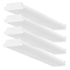 4 PACK, 4FT LED Wraparound Shop Lights for Garage, 6000lm, 4 Foot 40W 3CCT