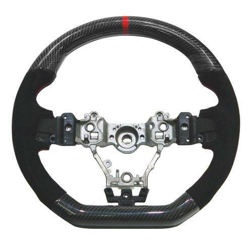 Rexpeed Carbon Fibre Alcantara Steering Wheel - fits Subaru WRX/STI 15-20 - Picture 1 of 2