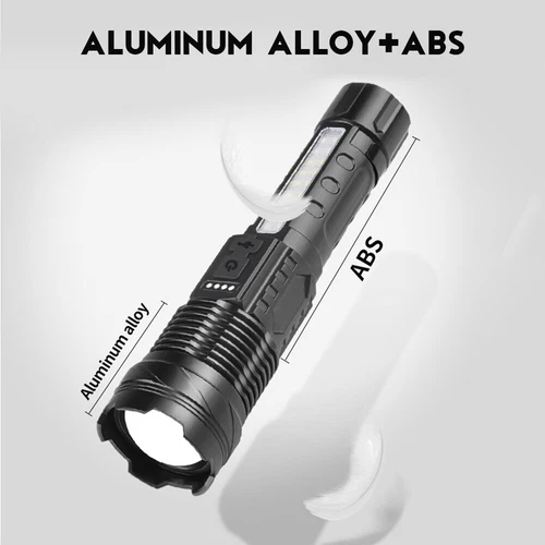 Linterna táctica LED súper brillante de 1000000 lúmenes recargable con zoom 7 modos - Imagen 17 de 40