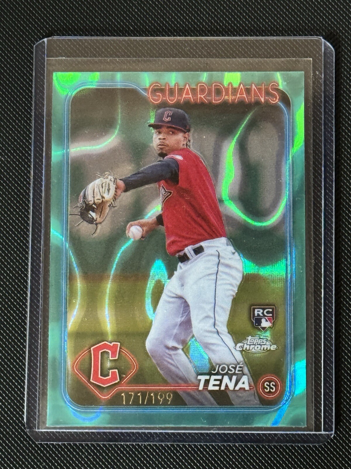 2024 Topps Chrome Jose Tena Aqua Refractor #'d /199 #29 Cleveland Guardians RC