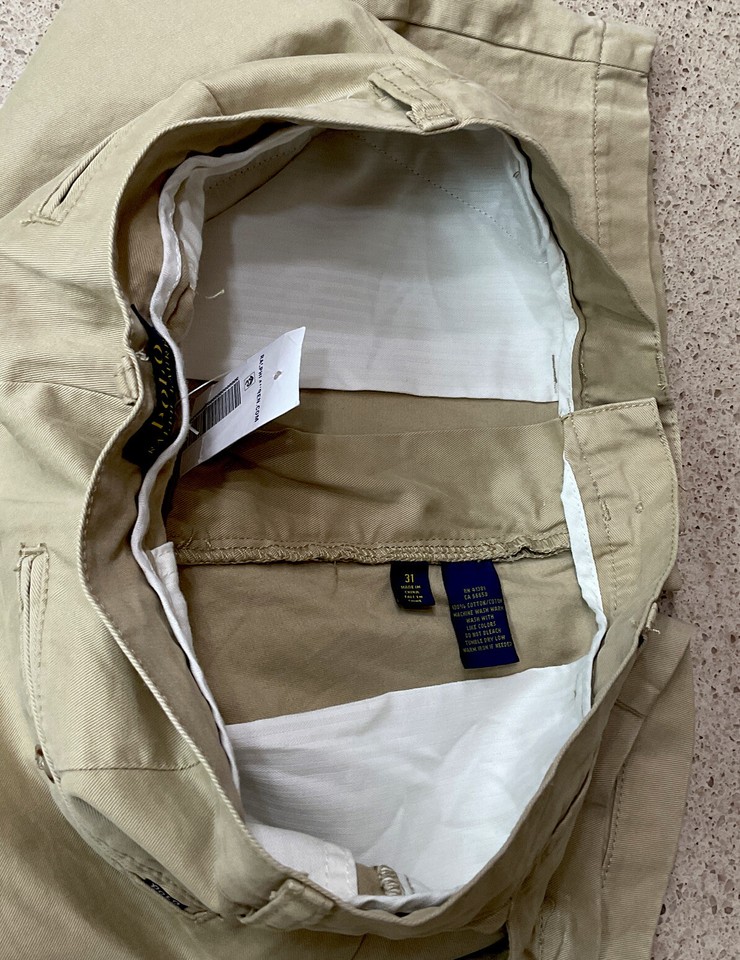 Ralph Lauren Polo NWT Mens Khaki Chino Shorts Size 31 Cotton Classic