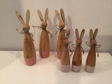 Ostern Osterhasen in Pink, Holz, außergewöhnlich, Neu,