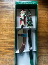 Boston Warehouse Christmas Cake Server & Knife Set Model No. 18-800