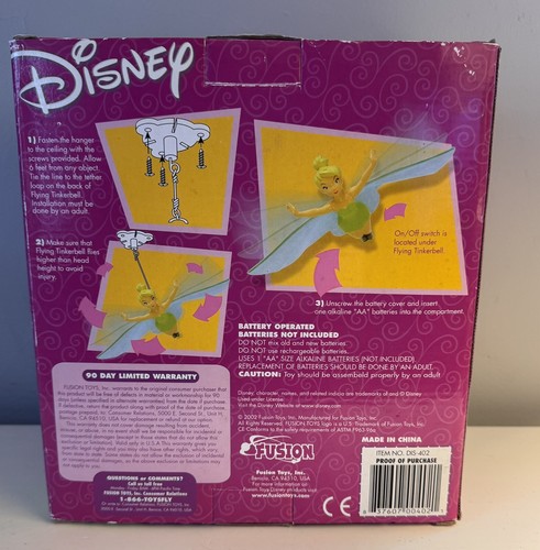 DISNEY TINKERBELL Tethered Flying Fusion Toys TINK 2002 Peter Pan - Picture 6 of 10