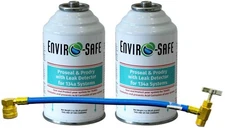 AC Proseal & Prodry with Leak Detector w/Charging Hose for R134a, 2 Cans