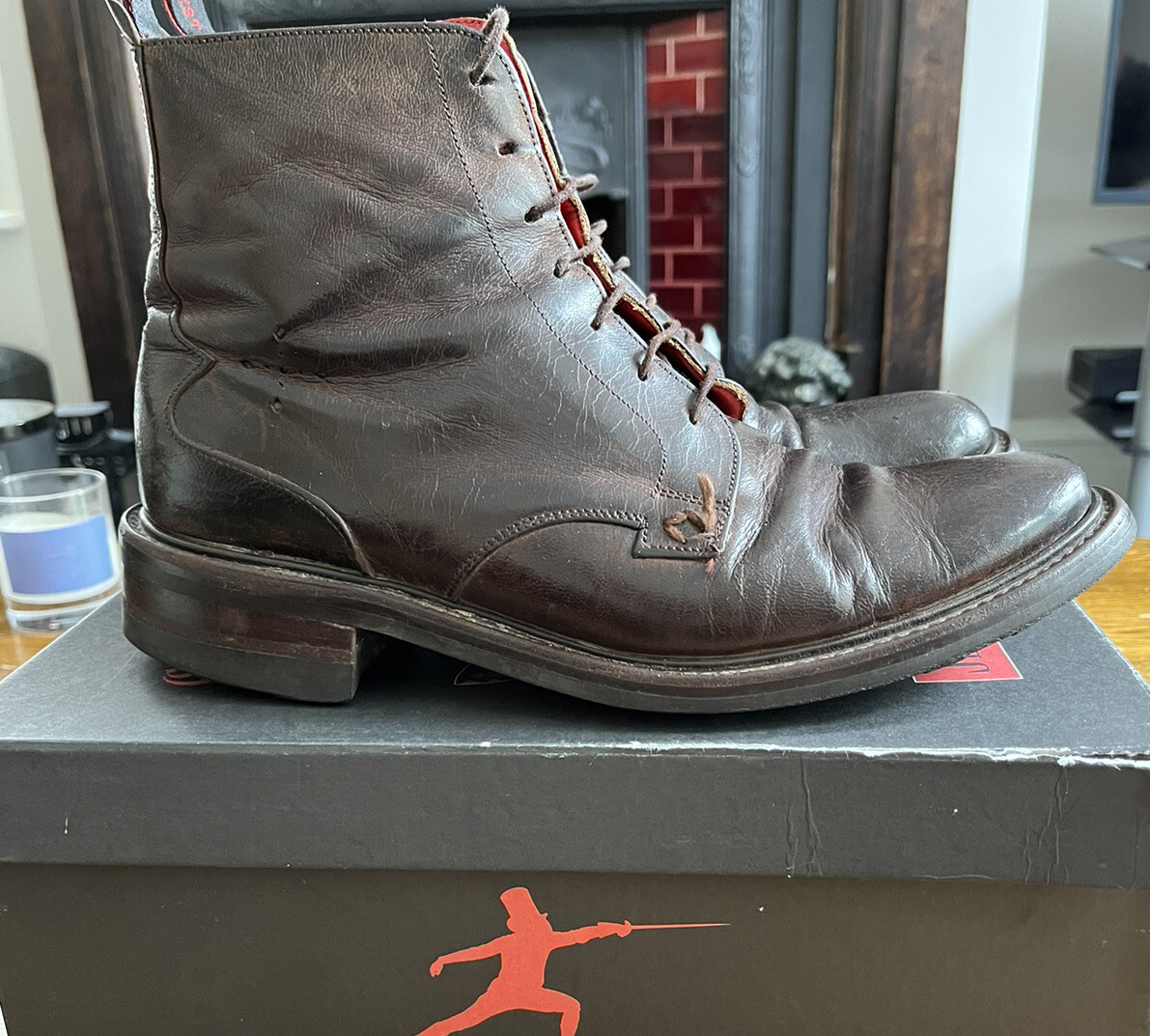 SAOLA Stivali da derby Jeffery West Brown Hannibal 7 cravatte UK 7