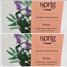 NEW 2-PACK KOHLER Sprig Infusion Shower Pods - FOCUS Clary Sage + Patchouli