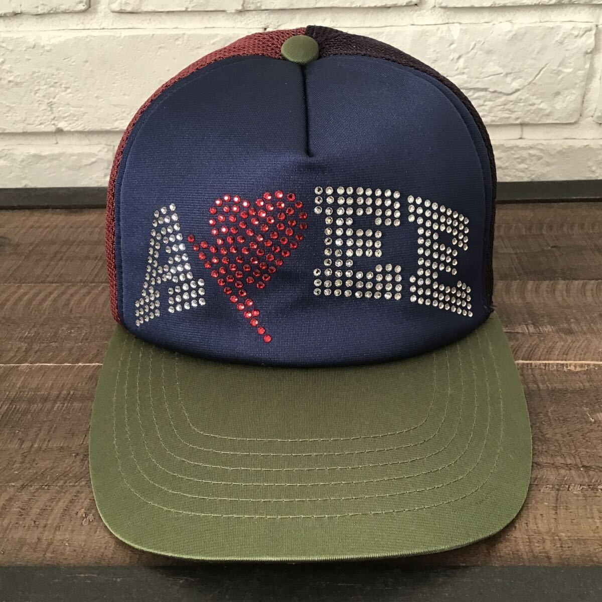 A BATHING APE BAPE ベイプ APEE キャップ スワロフスキー BAPE Swarovski APEE LOGO trucker hat cap a bathing ape NIGO