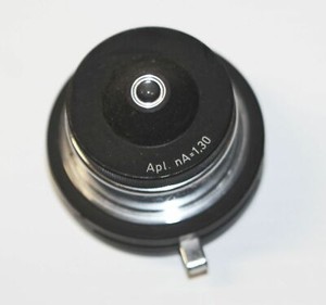 Condenser Lens w/ Iris 1,30 - Wild Heerbrugg Switzerland M11 Compound Microscope