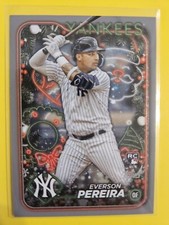 2024 Topps Holiday Silver Glitter #H186 Everson Pereira RC - New York Yankees