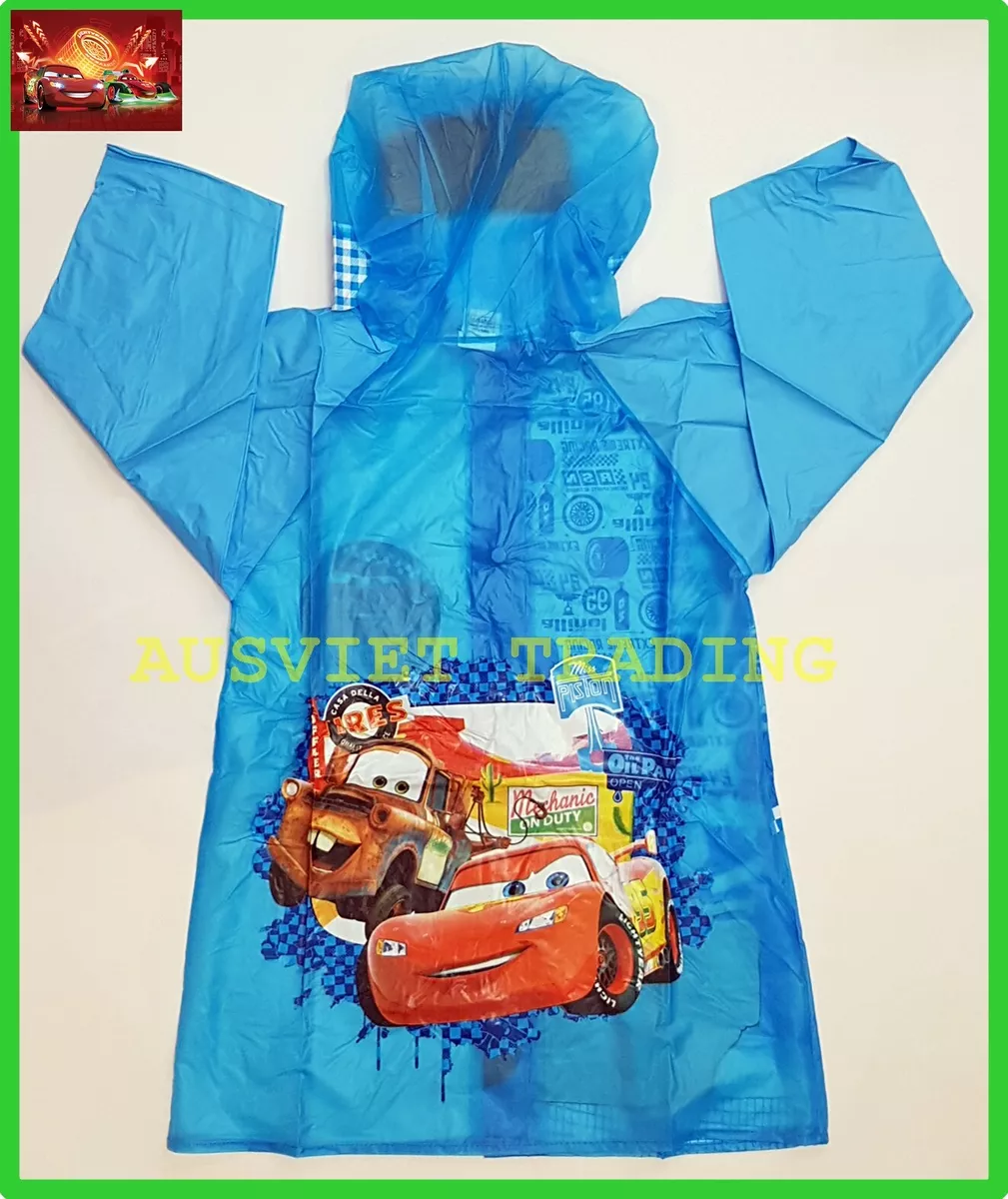 new Boys Cars waterproof Raincoat kids cartoon Lightning McQueen rain coat