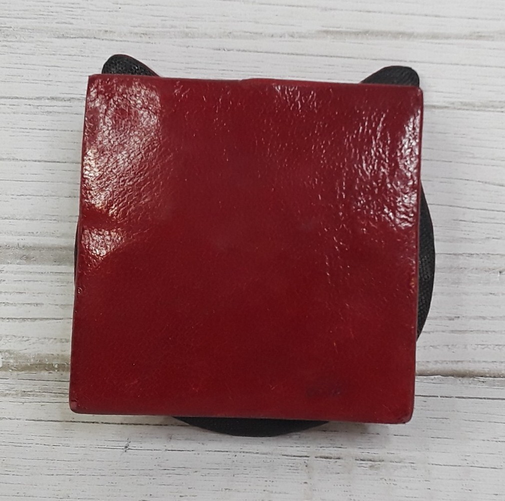 Vintage Cat Shaped Red Embossed Painted Leather Coin Purse