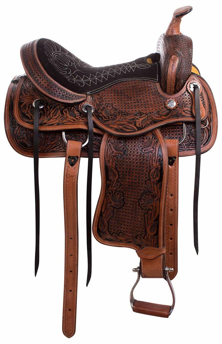 Selle Premium Western Horse en cuir pour Pleasure Madagascar