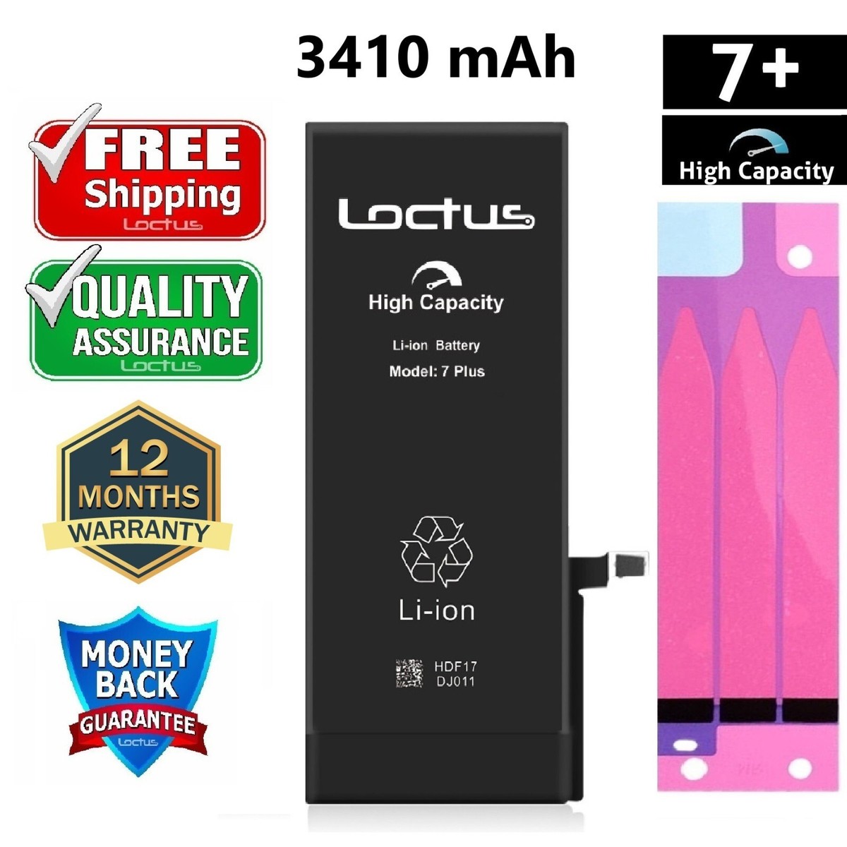iPhone 7 Plus 3410mAh High Capacity Replacement Battery
