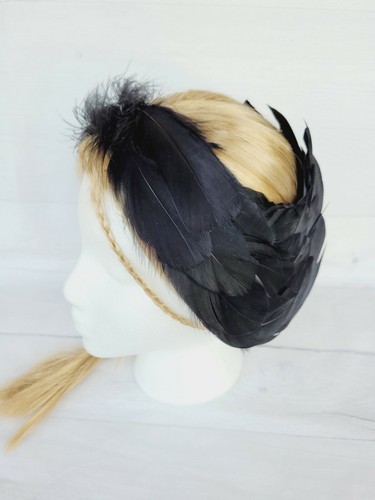 Black Swan Lake Feather Headband 