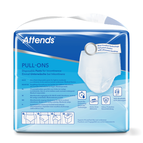 Adult Nappies Incontinence Pull up Pants ATTENDS 4L LARGE x 22 - Picture 3 of 4