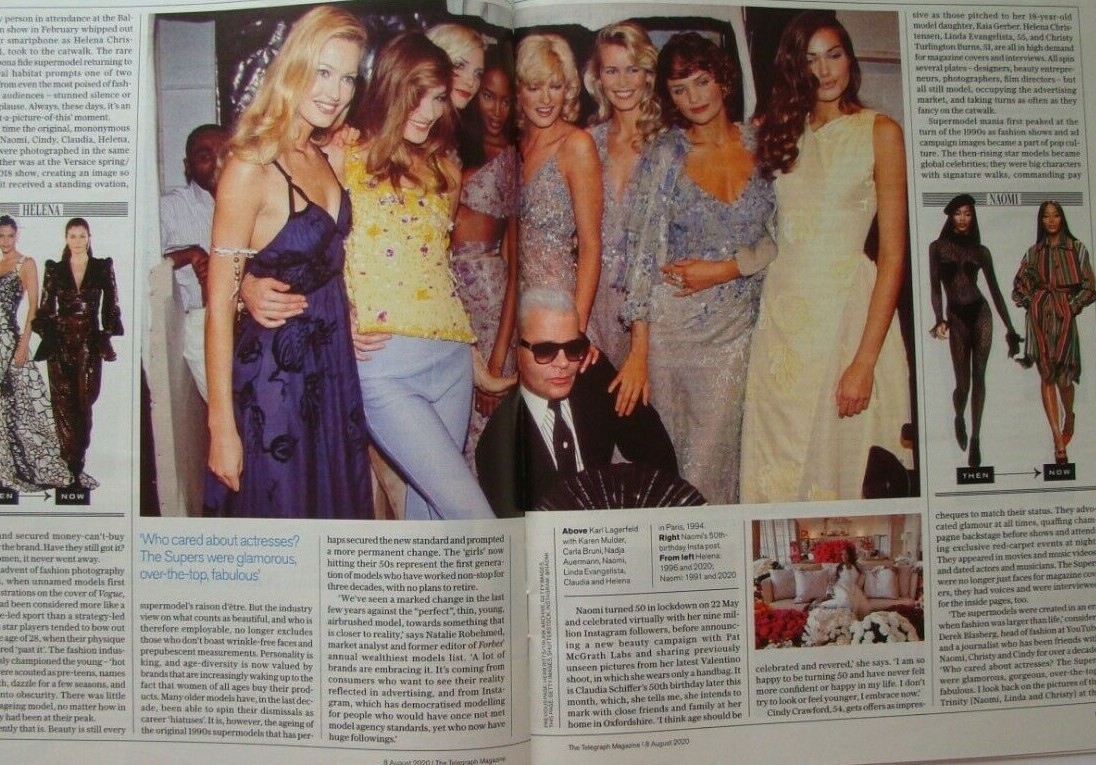 Helena Christensen GQ September 1999 + Telegraph Magazine August