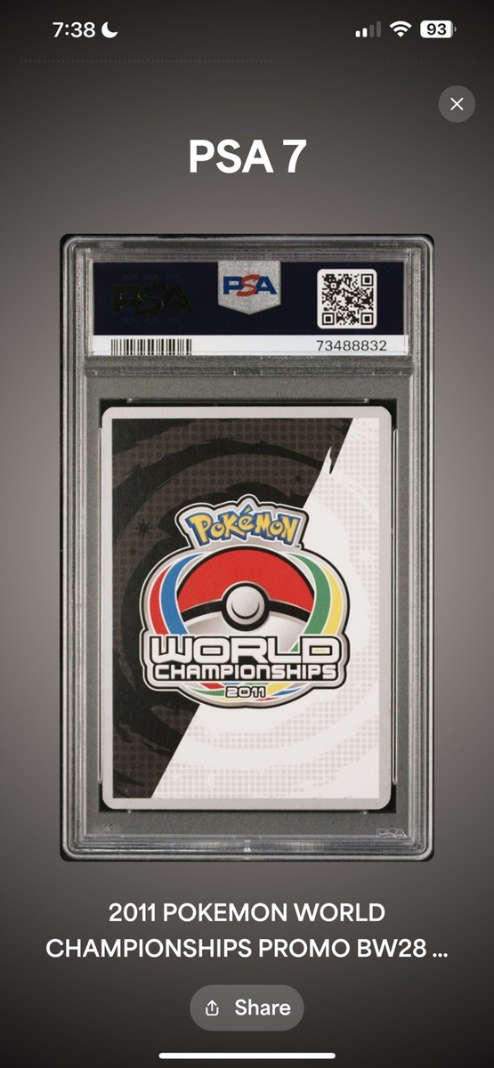 World Championship 2011 Promo Pack プロモ PSA 7 Promo 2011 Pokemon Black Star World Championships BW28